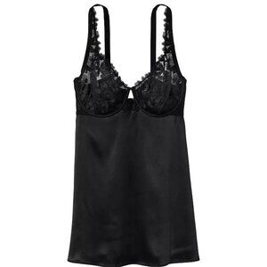New! Victoria's Secret Lace Trim Teddy Babydoll Slip Dress Nightie 22881